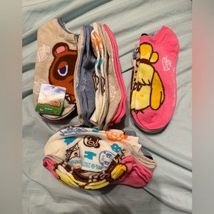 Nintendo Animal Crossing No Show Socks NWT 20 pairs